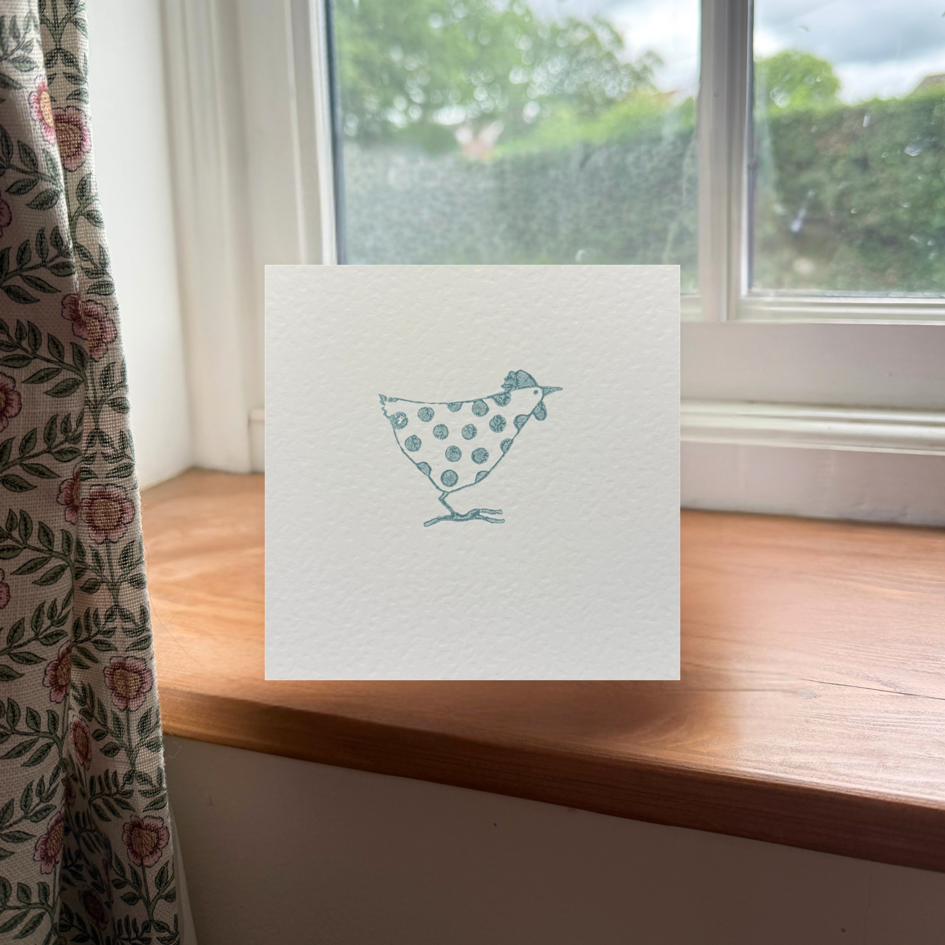 Baby Blue Chicken Greeting Card