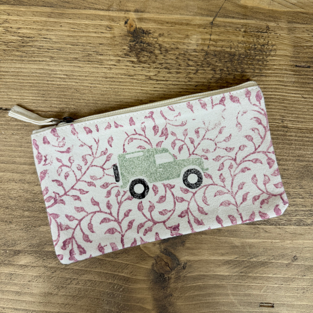 Rose and Sage Vines Land Rover Small Pouch