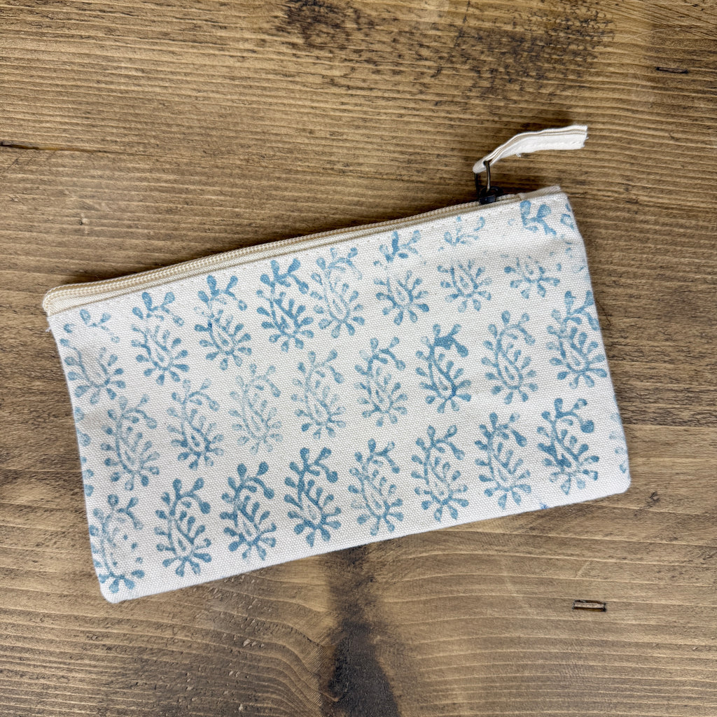 Baby Blue Random Bees Small Pouch