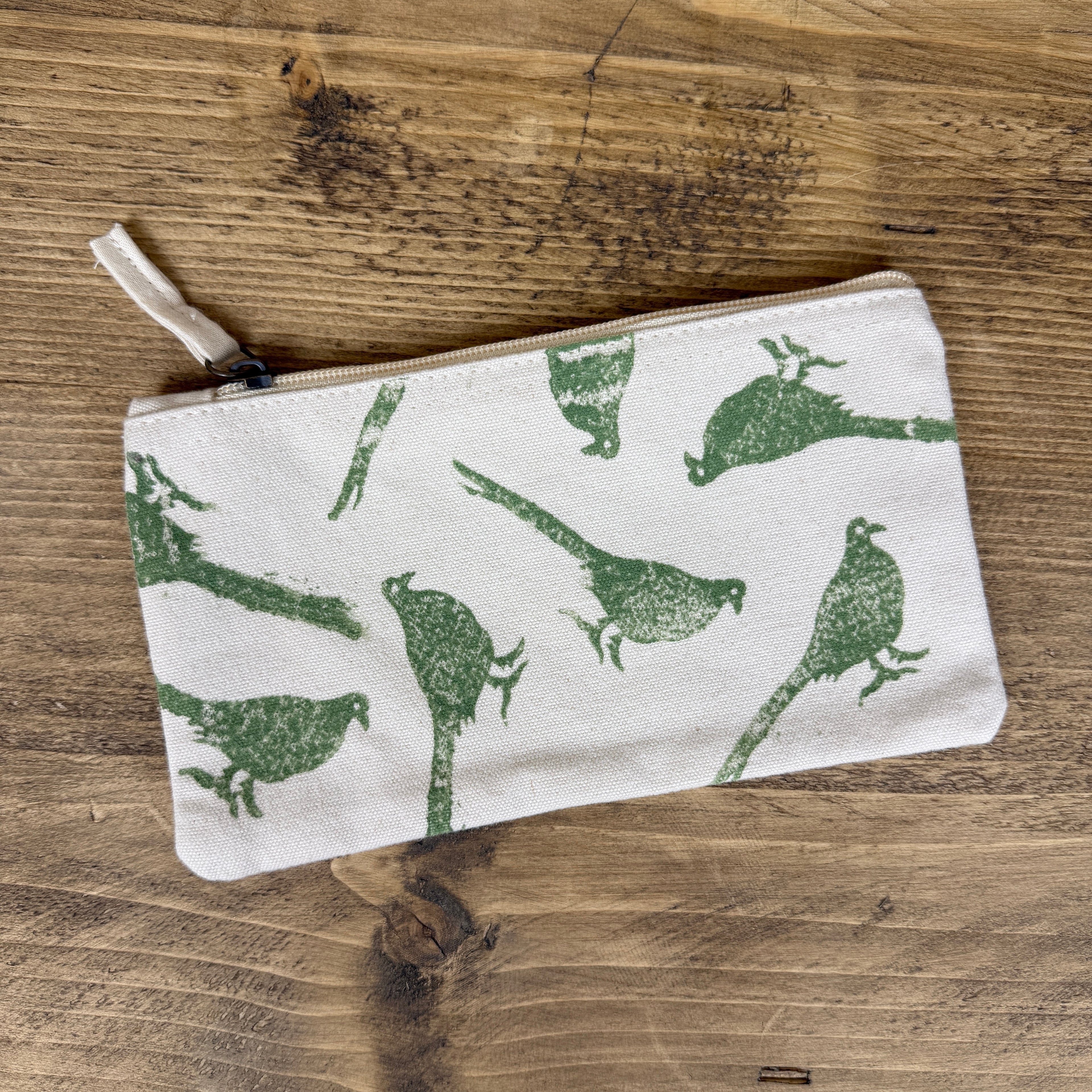 Green Random Pheasant Small Pouch