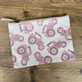 Pink Random Tractor Medium Pouch