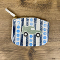 Blue Polka Dot Stripe Land Rover Coin Purse