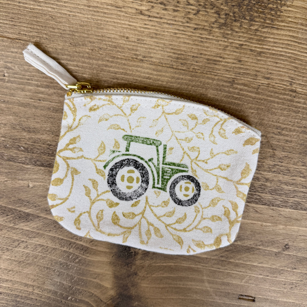 Yellow and Green Vines Tractor Coin Purse