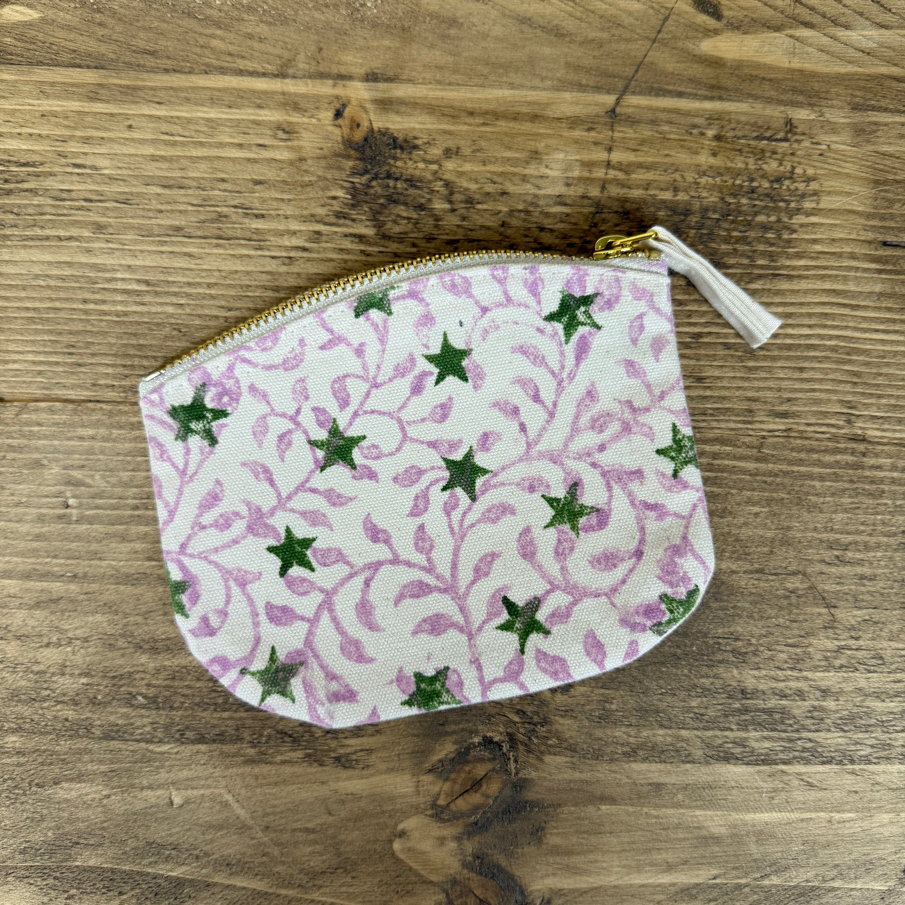Pink and Green Stripey Tractor Coin Purse