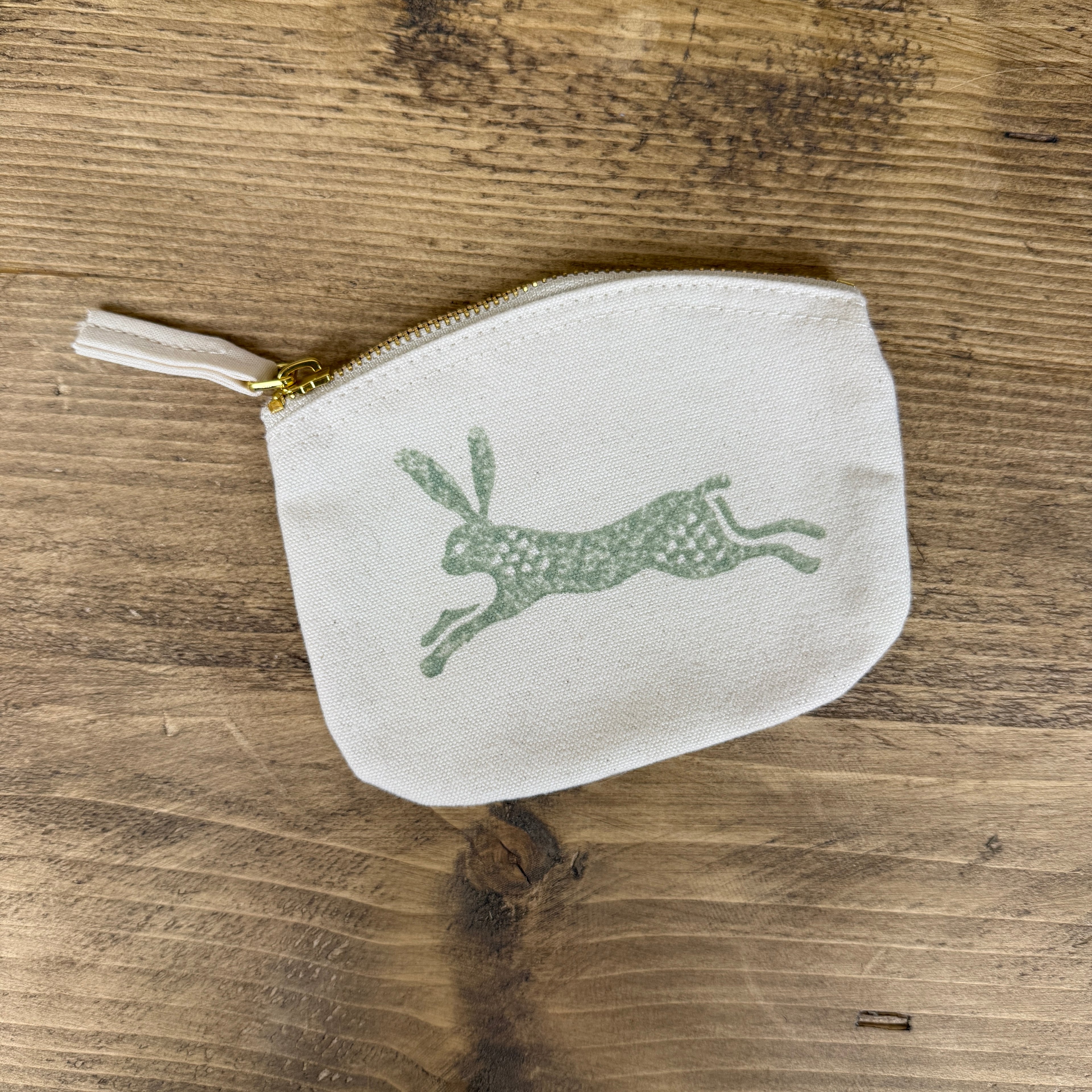 Sage Green Hare Coin Purse
