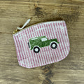 Rose and Green Striped Land Rover Coin Purse