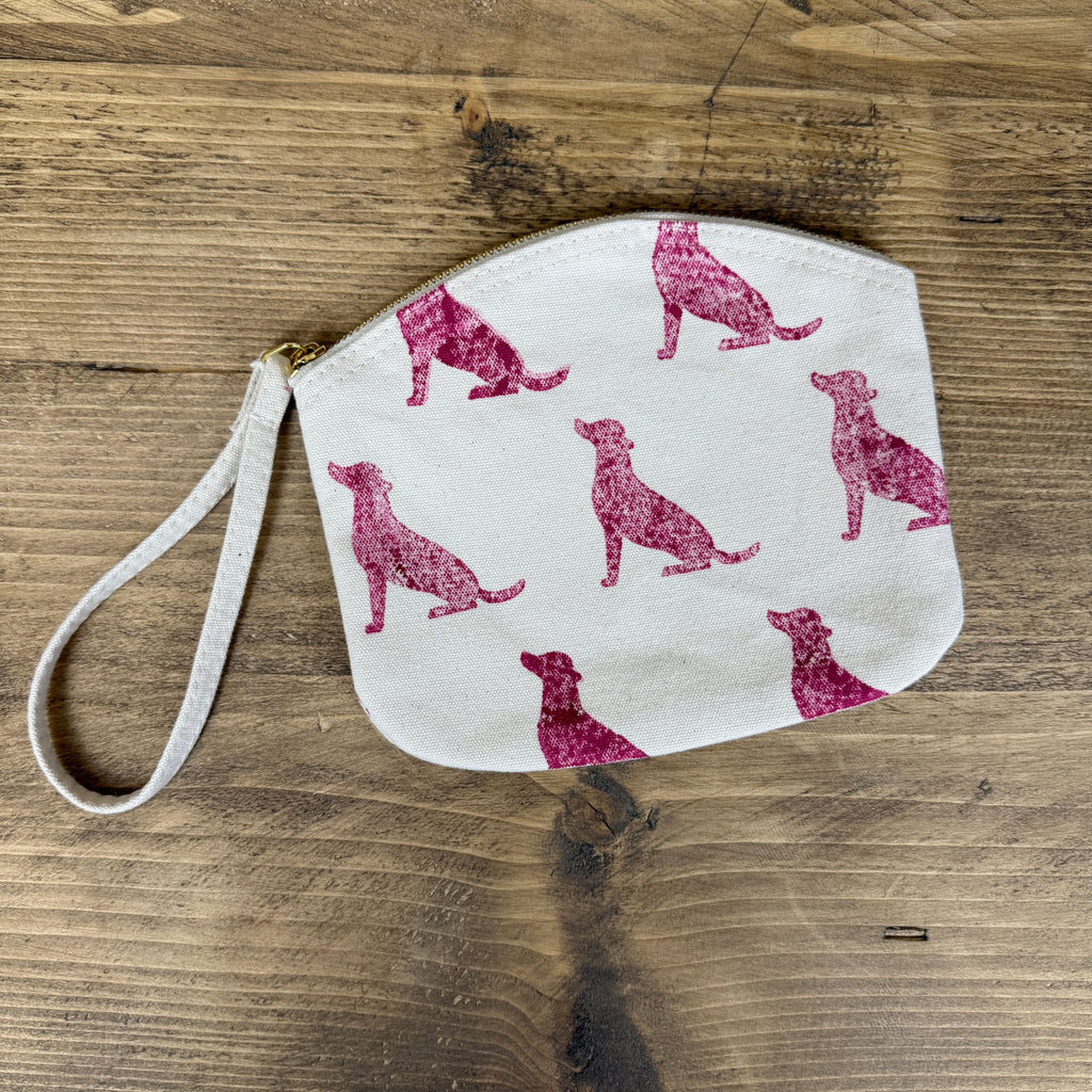 Raspberry Labrador Small Clutch Bag