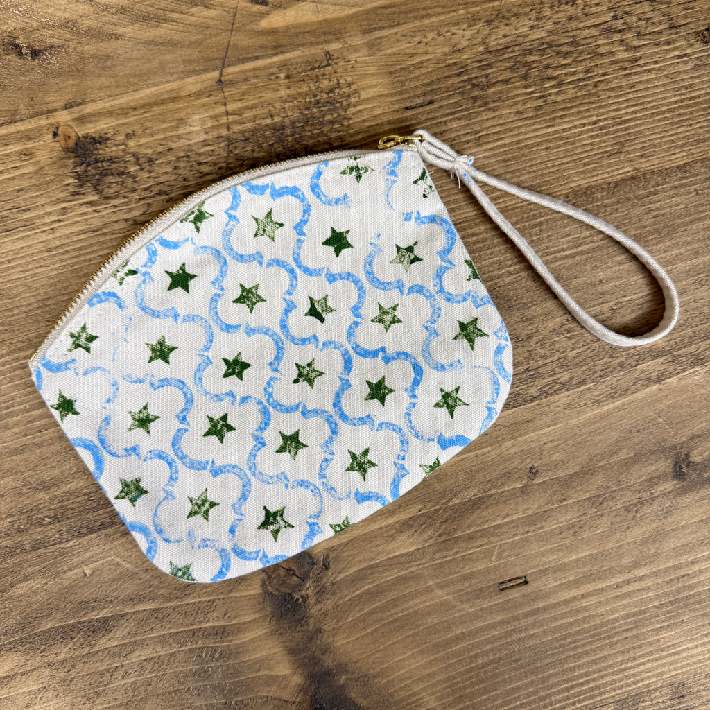 Blue and Green Striped Land Rover Small Clutch Bag