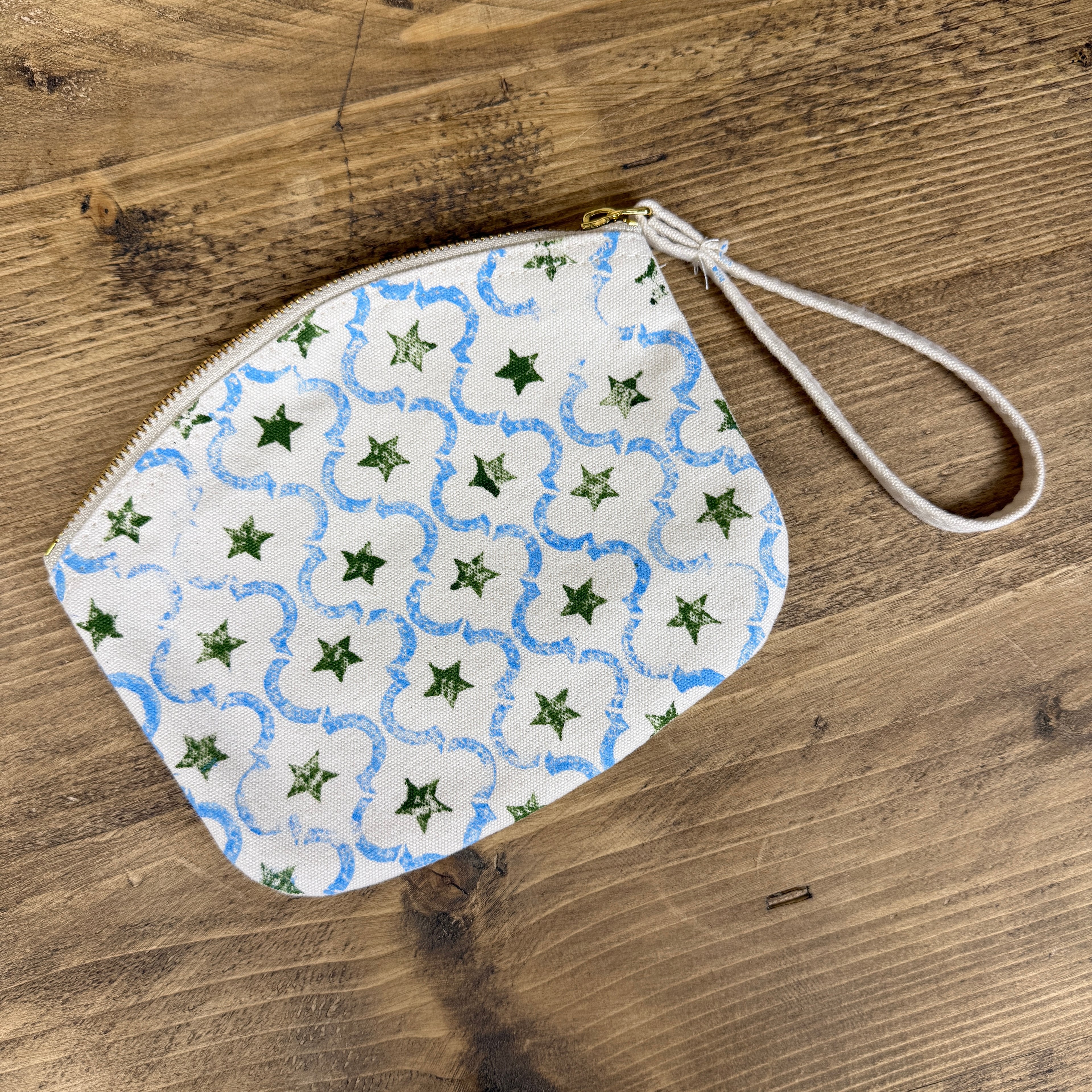 Blue and Green Striped Land Rover Small Clutch Bag