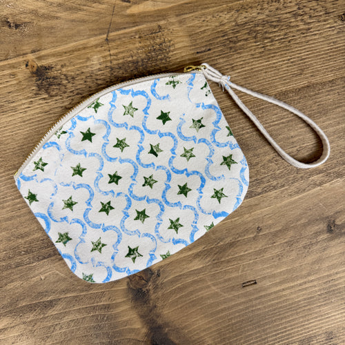 Blue and Green Striped Land Rover Small Clutch Bag