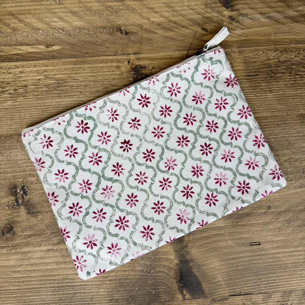 Raspberry Bold Pheasant Large Pouch