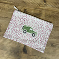 Green and Rose Vines Land Rover Large Pouch