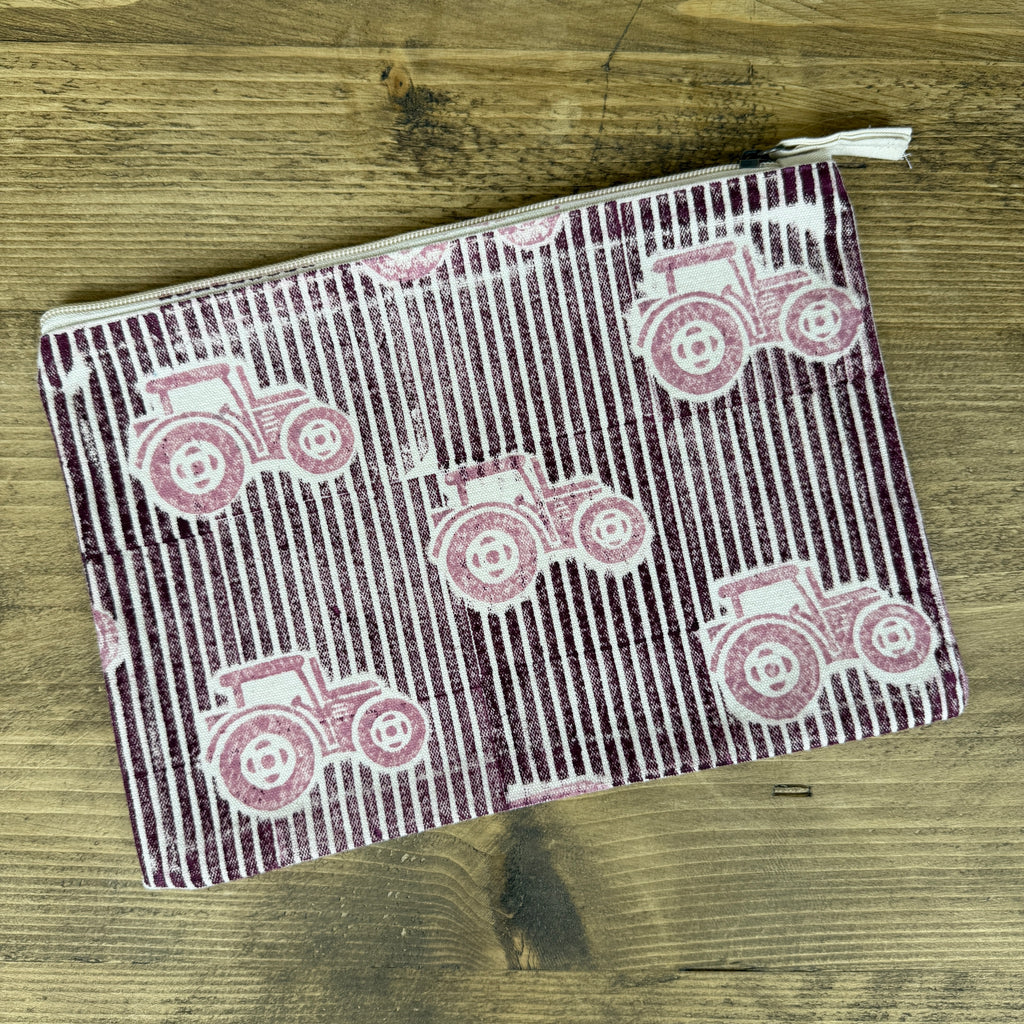 Stripey Tractor Large Pouch