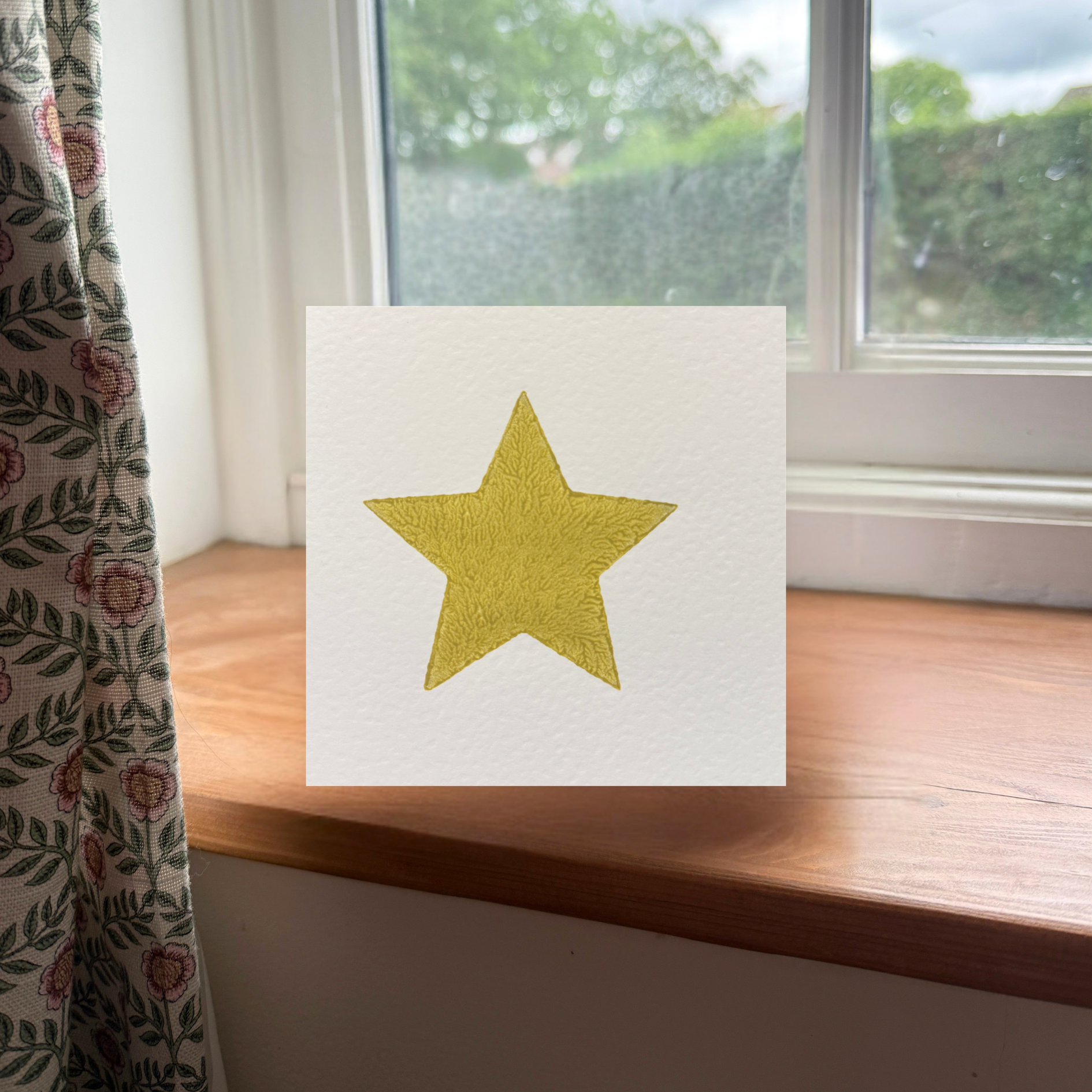 Yellow Star Greeting Card