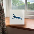 Navy Hare Greeting Card