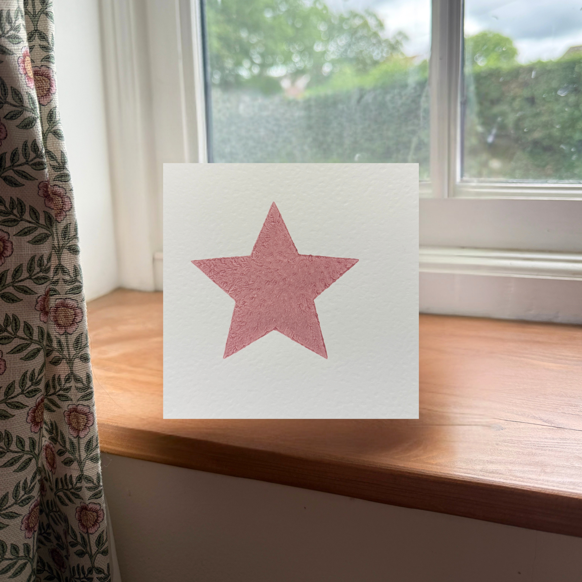 Rose Star Greeting Card