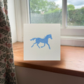 Blue Pony Greeting Card