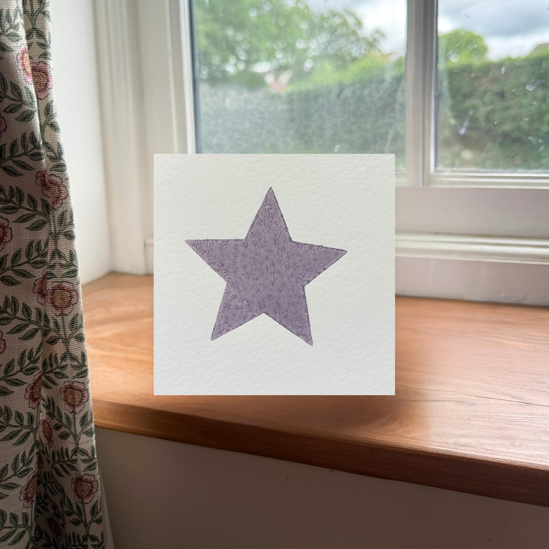 Lilac Star Greeting Card