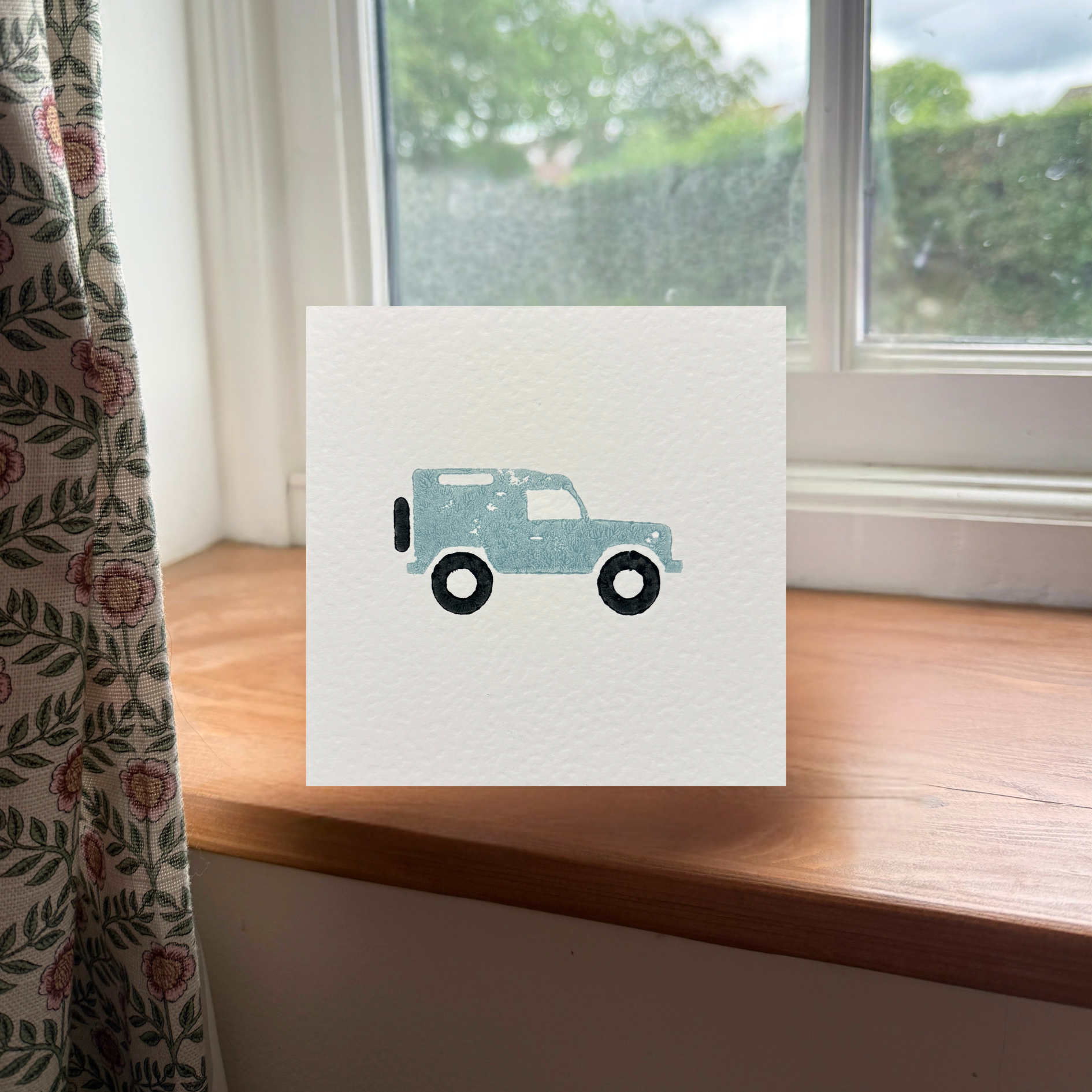 Baby Blue Land Rover Greeting Card
