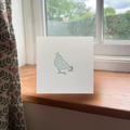 Aqua Hen Greeting Card