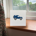 Navy Land Rover Greeting Card
