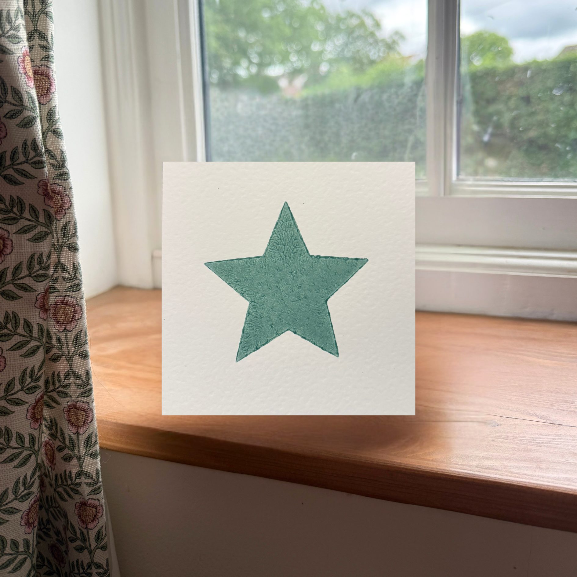 Aqua Star Greeting Card