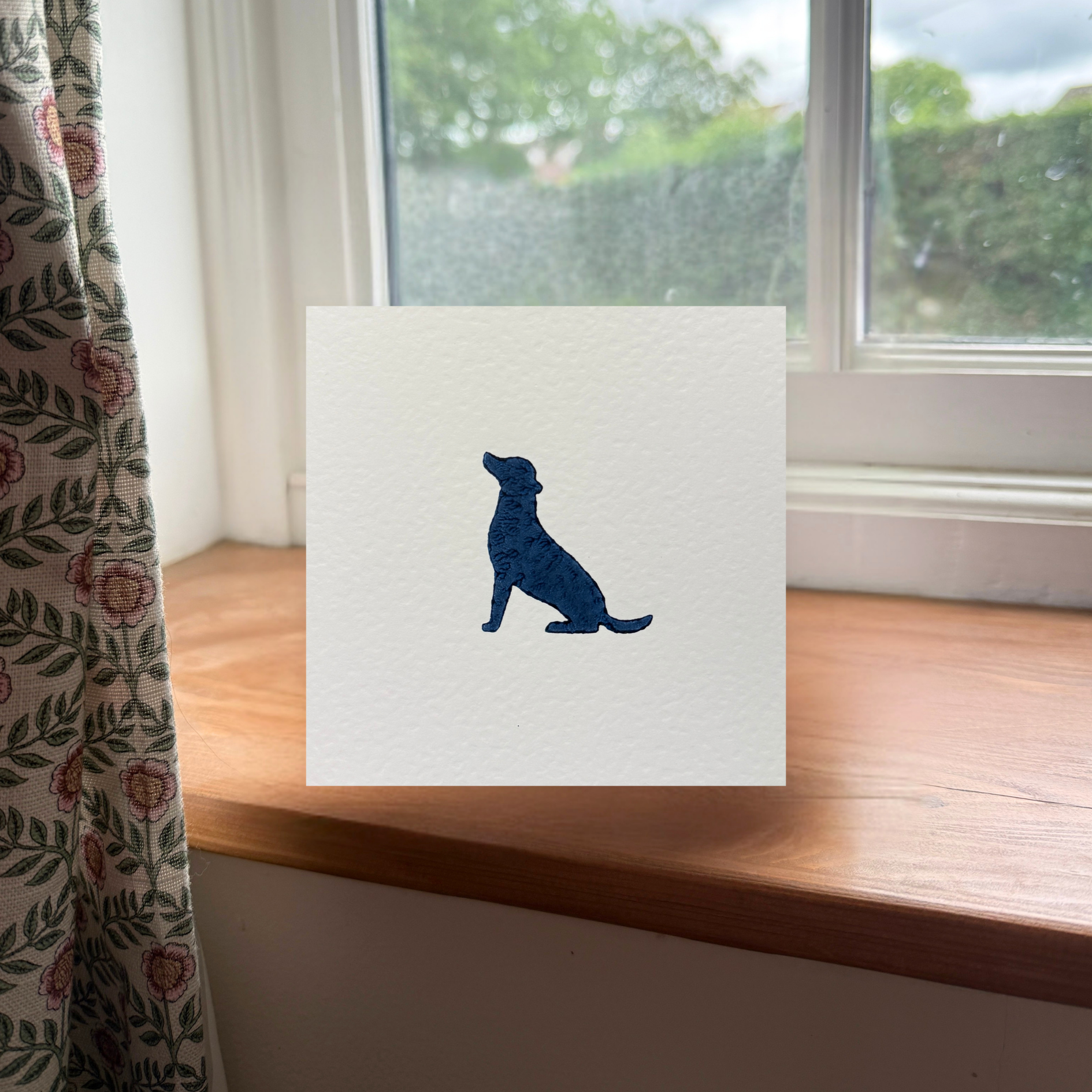 Navy Labrador Greeting Card