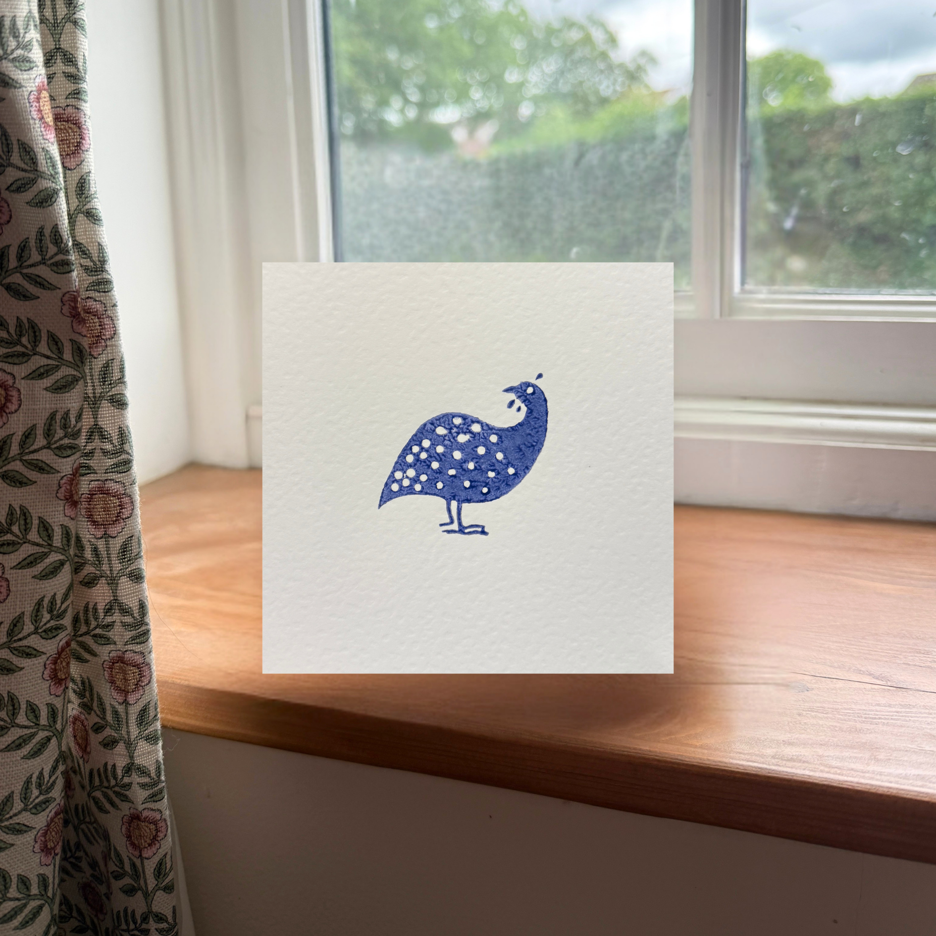 Bluebelle Guinea Fowl Greeting Card