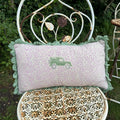 Vines Land Rover Cushion with Scallop Fringe
